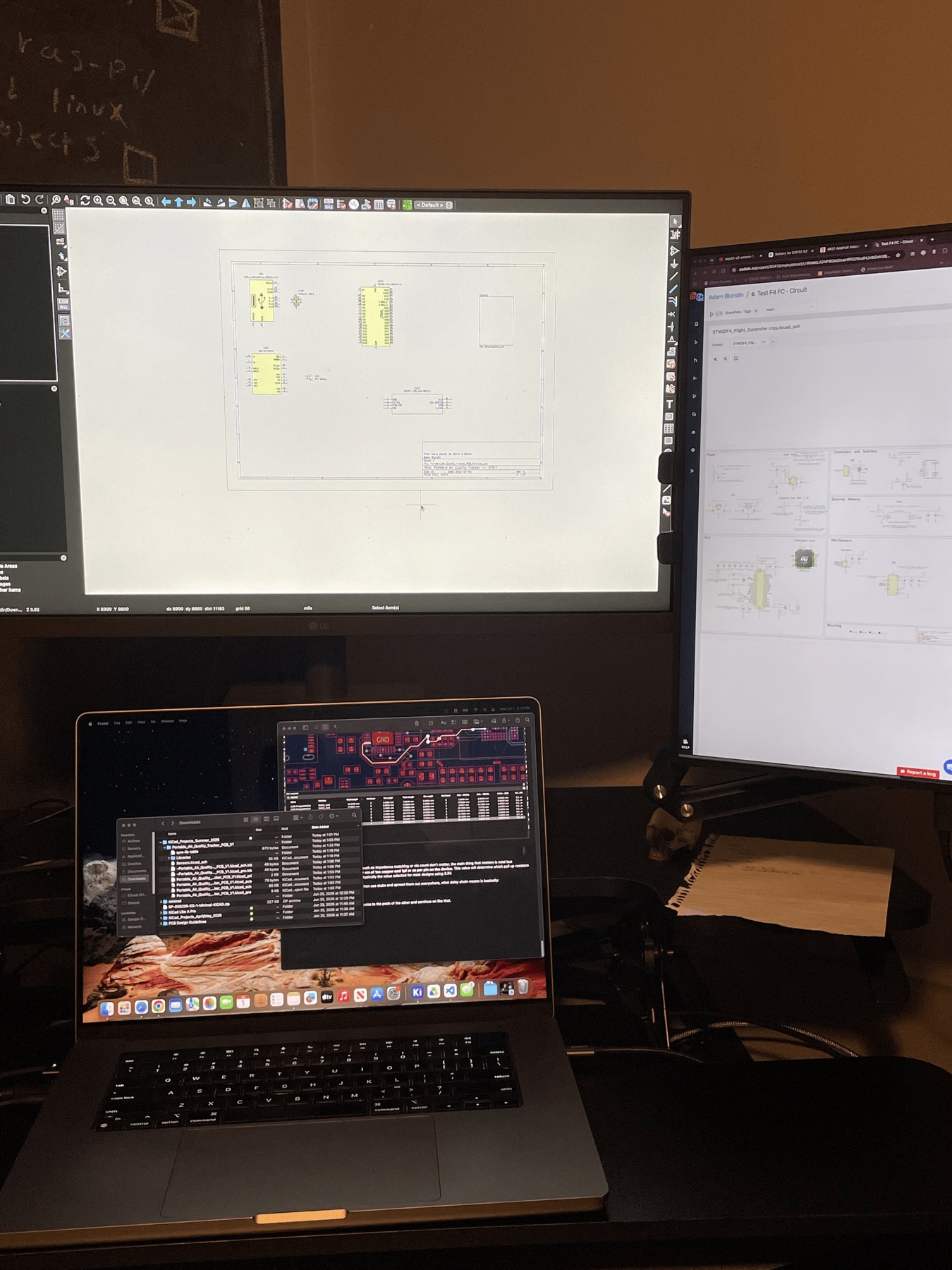 Working on an electronics schematic