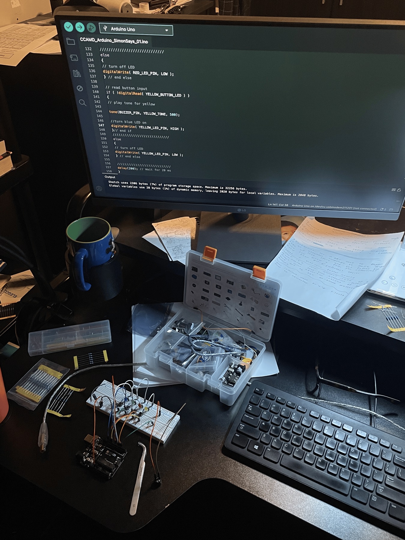 Early Arduino learning setup